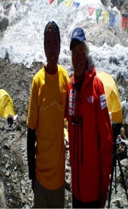 At the Base Camp of Mt. Everest with Miura